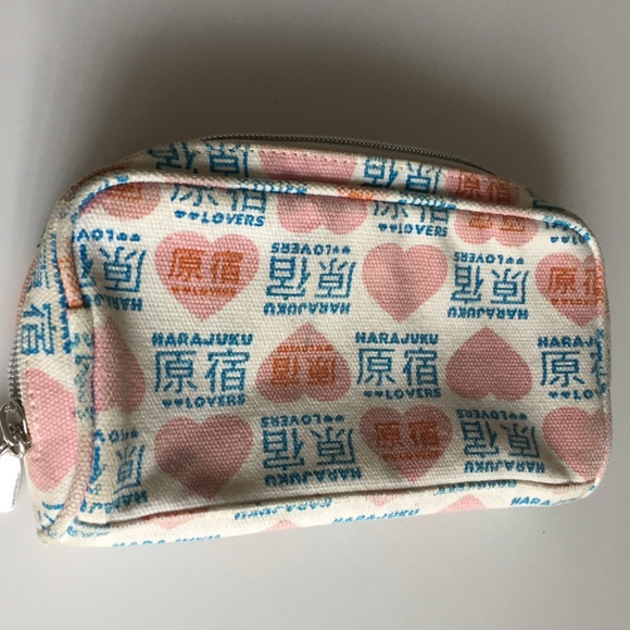 Harajuku Lovers Handbags - Harajuku Lovers Gwen canvas zipper pencil makeup pouch bag Y2K vintage GUC 👀 💕